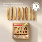 Palo Santo Premium Sticks (8) Smudging Incense Certified Pure Ethically and Sustainably Harvested from Fallen Trees in Peru (NOT Ecuador). Protection, Meditation, Healing, Spiritual Cleansing