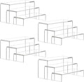 ANDGOO 12 Pack Large Acrylic Risers, 4 Set(11.2”L~11.6”L~12”L) Clear Rectangular Stands for Display, Tiered Acrylic Shelves for Decor, Collectibles, Dessert Table, Retail Display Shelf Showcases
