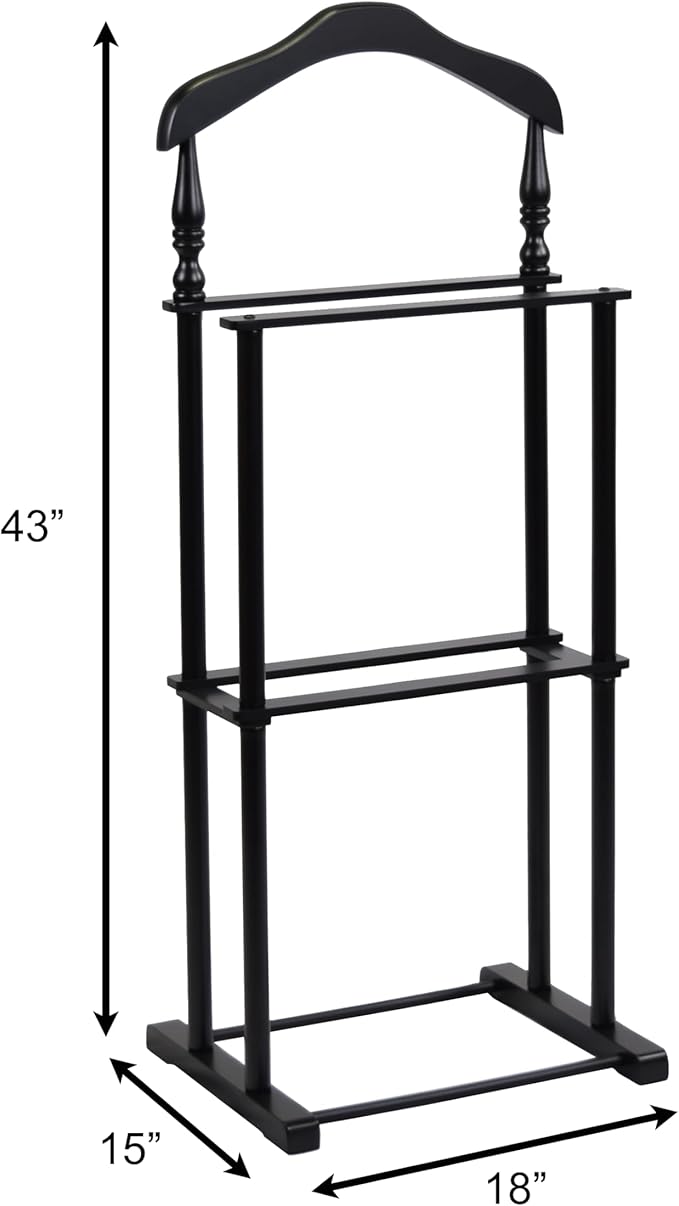 Proman Products VL17025 Twin Valet, 42.5" Height, Black"