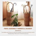 Umbrella Stand Rack Umbrella Stand Indoor Tall Japanese Style Umbrella Storage Bucket, Wicker Weave Umbrella Holder, Household Laundry Basket with Handle, for Doorway, Porch