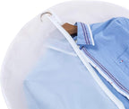 6 Pack Shirt Garment Bags (24x36") - Dustproof Short Suit Covers - Durable PEVA Closet Bags with Sturdy Zipper for Blouses, Jackets, Sweaters & T-Shirts (Translucent)
