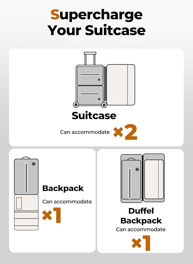 Vacuum Bags for Travel with Pump, Reusable Space Saver Bag, IP67 Waterproof Vacuum Packing Cubes for Travel Suitcases and Backpack (1PC + PUMP)