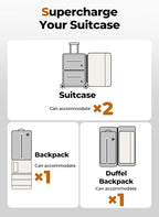 Vacuum Bags for Travel with Pump, Reusable Space Saver Bag, IP67 Waterproof Vacuum Packing Cubes for Travel Suitcases and Backpack (3PC + PUMP)