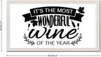 Family Quote 12x22in Wood Sign with Inspirational Quotes Its the Most Wonderful Wine of the Year White Frame Wooden Plaque Housewarming Gift for Cottage Front Door Farmhouse Porch Wall Decor