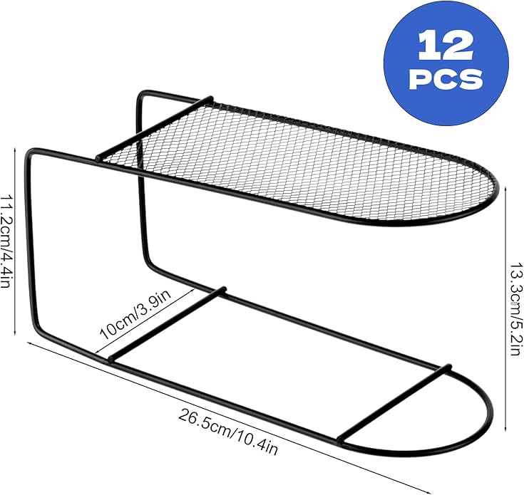 CODOHI12 Pack Metal Shoe Slot Organizer for Closet, Double-Layer Shoes Holder Stacker Iron Storage Rack Display Stand for Closet Entryway Space Saver Organization, Black