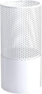 Umbrella Stands Hollowed-out Metal Umbrella Holder with Hooks,Umbrella Rack Modern Round Outdoor Hallway Entryway Umbrella Stand Rack (Color : White, Size : 50cm)