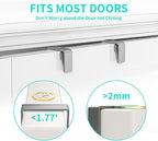 HapiRm Over Door Hat Rack - 2 Packs Wall Mounted Hat Holder with 6 Hooks and Metal Basket Design, Baseball Cap Organizer Storage Up to 32 Caps for Door, Bedroom, Closet (Grey)