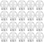 BESTOYARD 20Pcs DIY Snow Globe Water DIY Kit - Clear Water Globe Jars, Photo Snow Globes, Fancy Snow Globes with Glitter Flakes