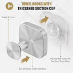Silver Wreath-Hanger, Strong Stainless Steel Suction-Cup-Wreath-Hooks, Silver Wreath-Door-Hanger Fall Halloween Christmas Decorations, Welcome Sign for Front Door Indoor Outdoor, Reusable Holder