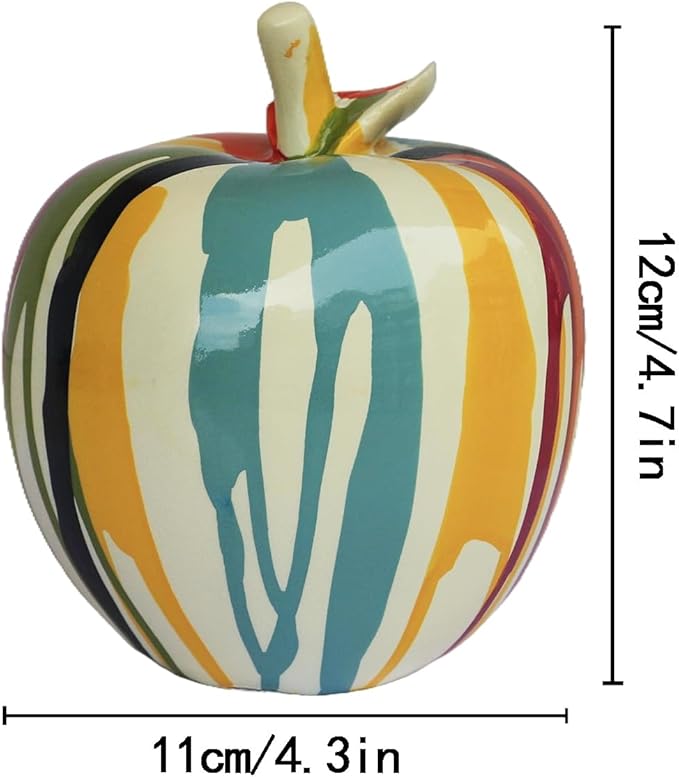 Colorful Apple Autumn Decorations, Resin Apple Sculptures, Medieval Modern Coffee Table, Living Room, Kitchen, Funky Home Decor, Womens Gift