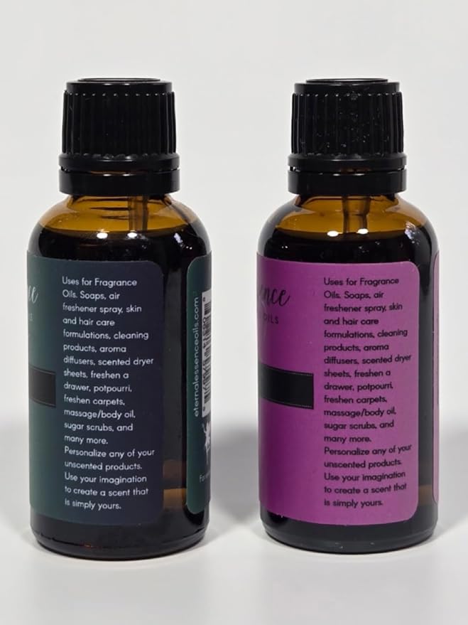 Eternal Essence Oils 2 Pack 30ml Premium Fragrance Oil - Dark Embrace & Sugar Kiss - for Candle, Soap Making, Aromatherapy, Diffusers, Home Care, & Humidifiers