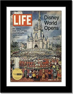 Creative Picture Frames 10.5 x 13.12 Magazine Frame with Full-Strength Glass, Holds Up To A 1/4" Thick Media with Installed Hangers for Easy Mounting, 12x14 Manhattan Black Frame with White Mat
