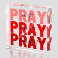 Red Dorm Room Decor for Women, Ideal Christian Gifts for Women - Pray On It,Pray Over It - Bible Verse Desk Art, Inspirational Decor, Desk Decorations for Office, 4 x 4 inches（Red）