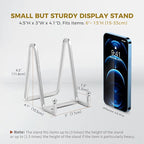 Plate Holder Easel Display Stand - 4.5 inch Metal Plate Stands for Display - Tabletop Picture Stand - Silver Iron Easels for Display Pictures | Photo Frames | Book | Decorative Plates | Plaque -1 Pack