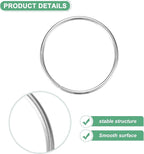 M METERXITY 12-Pack Dream Catcher Rings,2 Inch Metal Round Shape Macrame Wreath Floral Ring Hoop for Home/Valentine/DIY Craft/Wedding/Wall Hanging Decorations [White Silver]