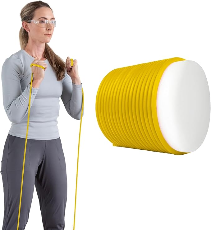 THERABAND Latex Resistance Tubing, Red, Medium Level 2, 100 ft Roll, Professional Grade Resistance Band for Exercise, Upper and Lower Body Workouts, Cut-to-Length, Color-Coded Levels