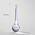 kanpura 20pcs Glass Raindrop Ornaments Glass Teardrop Hanging Ornaments Clear Chandelier Drop Pendant Decorations for Christmas Tree Winter Party Supplies (3 Inch)