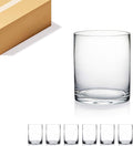 WGV Cylinder Vase Bulk, Diameter 5", Height 6", Clear Glass Floral Planter Container, Floating Candle Holder for Wedding Party Event Home Office Decor, 6 Pieces