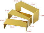 Purse Display Stand, 3pcs Gold Risers Display Stands Stainless Steel, Heavy Duty 22lb Countertop Shoes Stand Handbag Tiered Risers for Home Boutique Retail Store Vendor Display Bags Perfume Jewelry Craft