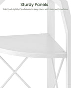 CHOEZON 6-Tier Industrial Corner Shelf, 71.2" Corner Storage Stand, Plant Stand Display Shelf, Corner Bookcase for Bedroom, Living Room, Home Office, White TCJ11WB