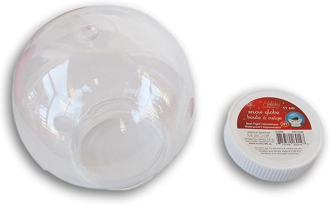 DIY Snow Globe with Seal Tight Screw Base - DIY Crafts - 5 Inches Tall