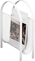 MyGift Magazine Rack, Floor Freestanding Magazine Holder for Bathroom Bedroom Office, Books Newspapers File Mail Organizer, Mid Century Modern Decor Wire Storage for Tablets and Documents