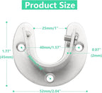 8 Packs Stainless Steel Closet Rod End Supports 1 Inch Wardrobe Bracket Heavy Duty Closet Pole Sockets Flange Rod Holder, U-Shaped with Screws, Silver