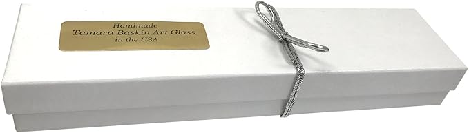 Mezuzah, Easy Mount, Art Glass on Metal Case *Gift Box and Non-Kosher Scroll Included* (Earth)