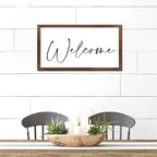 Bible Verse 12x22in Framed Wood Sign with Positive Quotes Welcome Retro Style Apricot Frame Wooden Plaque Birthday Housewarming Gift for Cottage Shelf Garden Yard Farmhouse Porch Cafe Bar Wall Decor
