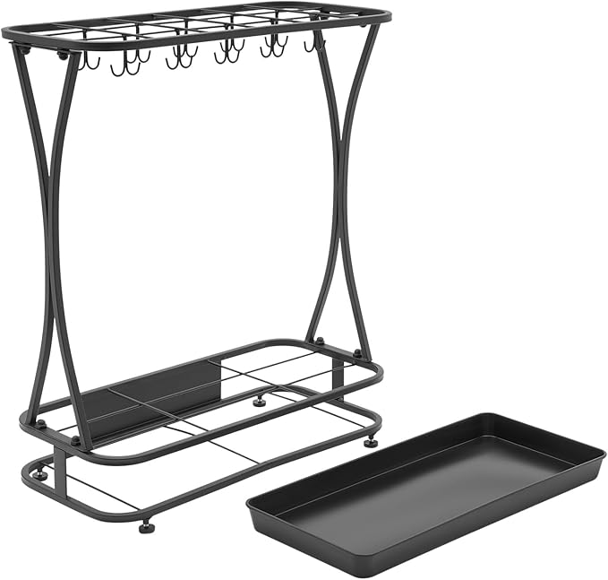 Umbrella Rack Stand,18-Slots Umbrella Holder with Removable Drip Tray, Umbrella Rack Organizer Free Standing Decor for Home Office Entryway