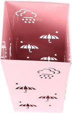 GLOGLOW Nan Metal Umbrella Stand, Carbon Steel, Stylish and Durable Umbrella Holder Bin for Entryway, Home, Office Spaces with 42x16x16cm Ornament (Pink)