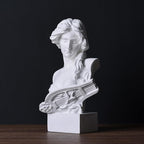 11.8" H Greek Mythology Bust Statue Decor,Artemis Statues Roman Goddess Figurines,Used for Sketch Practice Aesthetics Statues and Sculptures and Indoor Filling Space for Living Room, Bedroom (White)