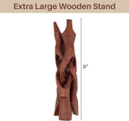 Wish Well Extra Large 8" Wooden Tripod Stand - Hand-Carved Room Decor Holder ~ Ideal for Abalone Shell, Decorative Bowl, Crystal Ball, Sphere, Geode ~ Wood Display Stand & Perfect Crystal Holder