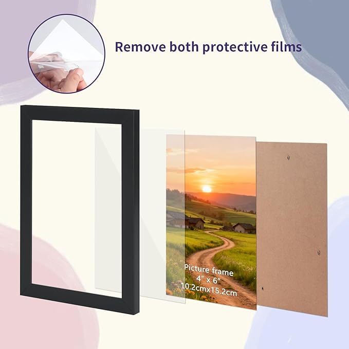4x6 Black Picture Frames Set of 12 for Displaying 4 x 6 Photos, Multi 4x6 Frames Collage for Wall or Tabletop, Horizontal or Vertical Display