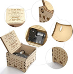 Ucuber You are My Sunshine Music Box for Mom from Daughters, You are My Sunshine Cute Box with Wind Up, Wood Personalized Engraved Best Unique Gift for Birthday, Christmas Day