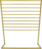 Scarf Organizer, Metal Hijab Organizer, 10 Tier Scarf Holder Hanger for Multiple Scarves, Freestanding Hijab Stand Belt Pants Hanging Rack for Home, Commercial, Clothing Store (Gold, 120cm)