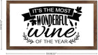 Scripture Verses 12x22in Hanging Wall Sign with Positive Saying Its the Most Wonderful Wine of the Year Vintage Style Apricot Frame Wooden Plaque for Cottage Bedroom Farmhouse Porch Wall Decor