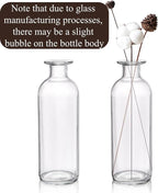 Peohud Set of 12 Glass Bud Vases, Clear Small Flower Vases, Decorative Glass Bottles Floral Vases for Home Decor, Wedding Reception, Party