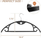 Plastic Hangers - Black Clothes Hanger No Shoulder Bumps & 360°Swivel Hook, Thin, Space Saving for Closet, Non Slip, Fit for Suits Pants Heavy Duty Adult Coat - 30 Pack