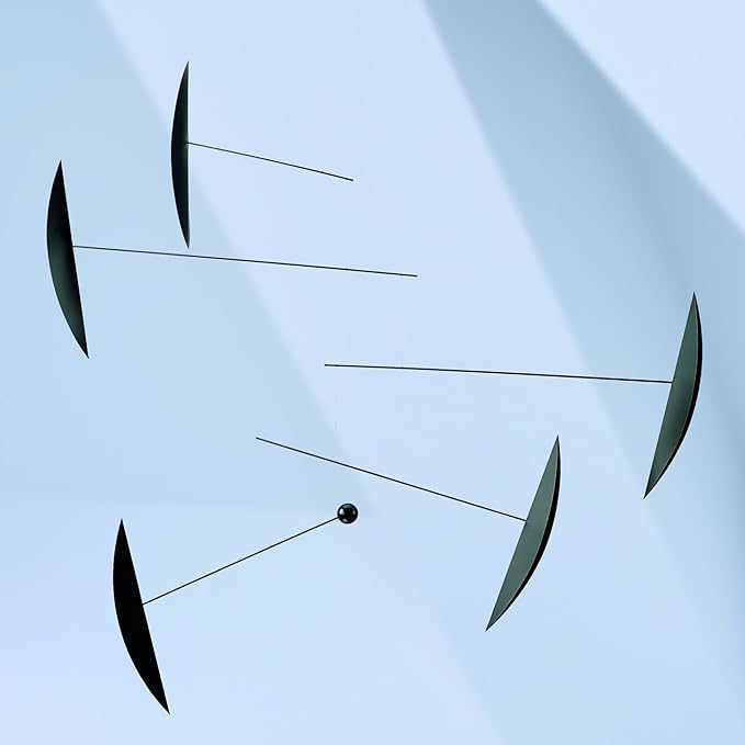 Tango Black Hanging Mobile - 40 Inches - Steel and Plastic - Handmade in Denmark by Flensted
