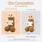 Funny Positive Crochet Gifts Emotional Support Stuffed Doll for Friends Men Women,White Elephant