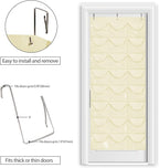 Dofilachy Hat Rack - Hat Organizer - Hat Racks for Baseball Caps, Visible Hat Holder - Baseball Hat Rack for Wall Door with 3 Hooks, 24 Deep Pockets (Beige,large)