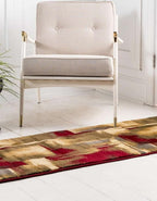 Unique Loom Barista Collection Area Rug - Timor (2' 2" x 10' Runner, Multi/Red)