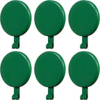 Jetec 6 Pcs Magnet Hooks Magnetic Wreath Hanger Wreath Holder for Fridge Refrigerator Metal Door Glass Door Surfaces Keys Kitchen Home Christmas Party Hanging Supplies Decoration(Green,2.7 Inch)