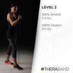 THERABAND Latex Resistance Tubing, Red, Medium Level 2, 100 ft Roll, Professional Grade Resistance Band for Exercise, Upper and Lower Body Workouts, Cut-to-Length, Color-Coded Levels