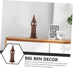 4pcs Vintage Alloy Model Sculpture Landmark Decor for Home Office Decorative Building Ornament in Antique Finish