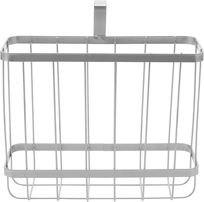 YBM HOME Over-The-Tank Toilet Magazine Holder and Newspaper Organizer Bin, Metal Standing Rack for Magazines, Books, Newspapers, Tablets in Bathroom, Family Room, Office, Den - Chrome Plated 2219