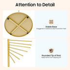 Freestanding Scarf Display Rack, Metal Spiral Scarf Holder with 30 Rods, Hijab Stand Belt Pants Hanger Organizer for Locker Room, Home, Office, Commercial Shopping Mall, Clothing Store (17X67in Gold)