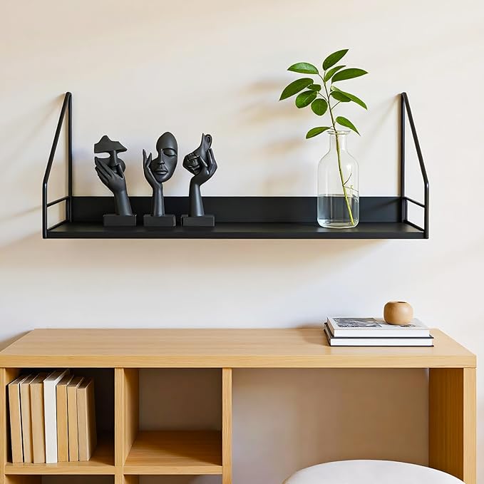 aboxoo 3 Pcs Thinker Statue, No Hear No See No Speak Modern Resin Sculptures Decor, Silence is Gold Abstract Art Figurines for Living Room, Home, Office Study (Black)