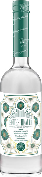 SOUL STICKS Cleansing Water 7.5 oz. Bottle for Rituals, Clearing Negative Energy and Purifying Home Spiritual Florida Water, Area Deodorizer (Better Health)
